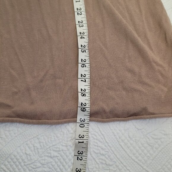 576. Chelser & Violet Long Sleeve Top Tan Sz L - Picture 5 of 9